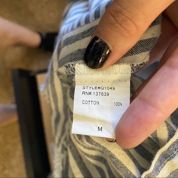 ModCloth Striped Sleeveless Handkerchief Hem Blouse - Picture 4 of 7